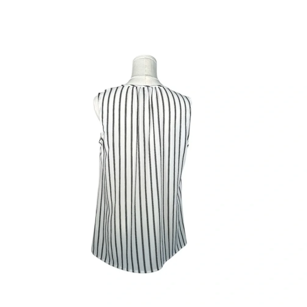 Merona Black and White Striped‎ Ruffle Blouse - Picture 2 of 7